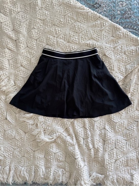 Peter Millar Pants - Peter Millar Black Athletic Skort with White-Trim Waistband